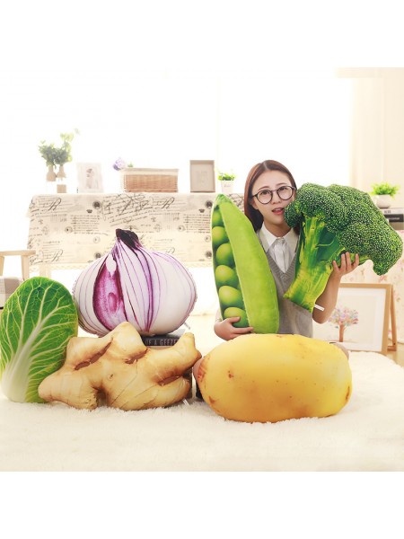 Плюшевые подушки в форме овощей